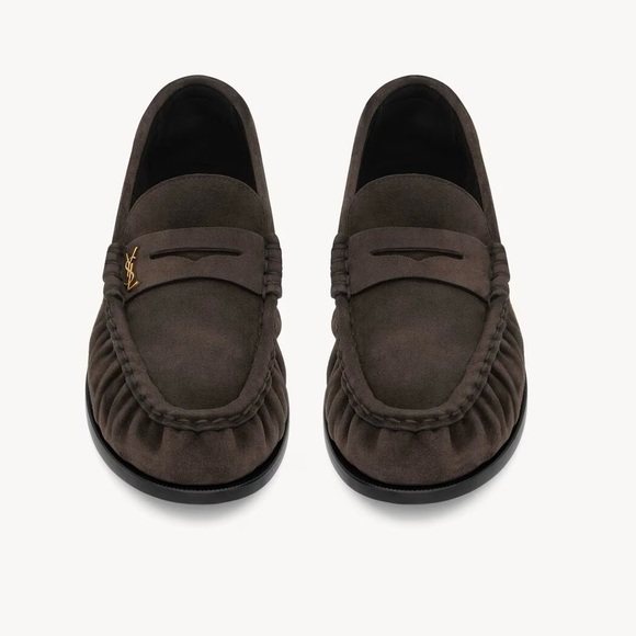 Saint Laurent LE LOAFER SUPPLE 15 MOC SUEDE
DARK CHOCOLATE BROWN SIZE 38 NEW - Picture 8 of 10